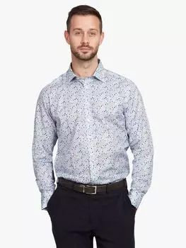 Рубашка с длинным рукавом с пятнистым принтом Simon Carter, синий/мульти