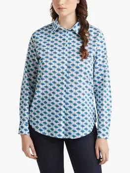 Рубашка с длинным рукавом с принтом Benetton, разноцветный