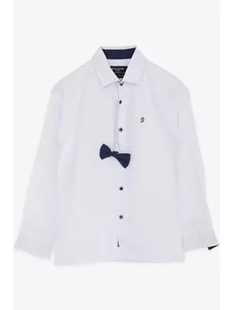 Рубашка с длинным рукавом с принтом для мальчика Breeze, белый