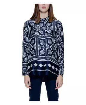 Рубашка с длинным рукавом с принтом Street One, синий