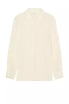 Рубашка с длинным рукавом Saint Laurent, кремовый