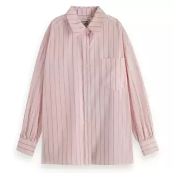Рубашка с длинным рукавом Scotch & Soda Striped Girlfriend, розовый