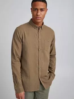 Рубашка с длинным рукавом sdausten Solid, коричневый