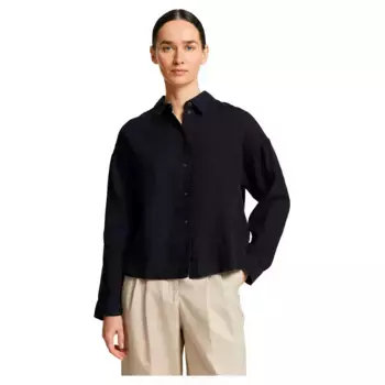 Рубашка с длинным рукавом Selected Linnie Linen, черный