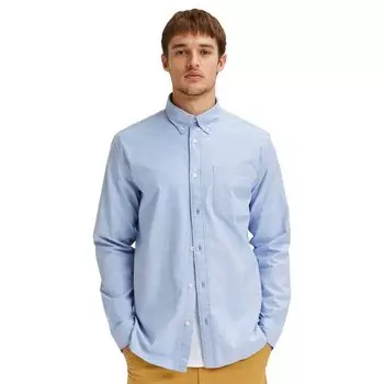 Рубашка с длинным рукавом Selected Regrick Oxford Flex, синий