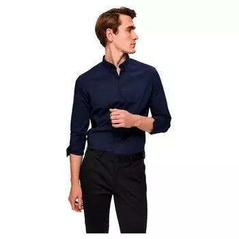 Рубашка с длинным рукавом Selected Slim Michigan, синий
