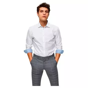 Рубашка с длинным рукавом Selected Slim New Mark, белый