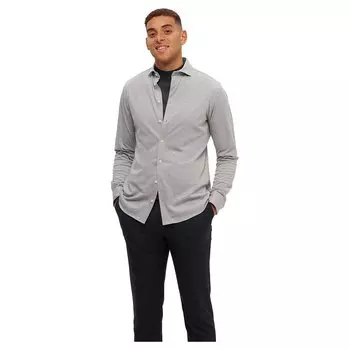 Рубашка с длинным рукавом Selected Slimbond-Pique, серый