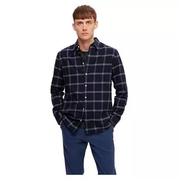 Рубашка с длинным рукавом Selected Slimowen-Flannel, синий