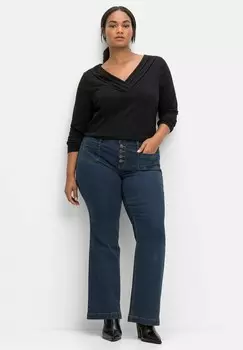 Рубашка с длинным рукавом Sheego, черный