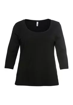 Рубашка с длинным рукавом Sheego, черный