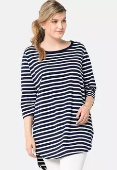 Рубашка с длинным рукавом Sheego, цвет dark blue/white