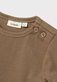 Рубашка с длинным рукавом SLIM FIT Lil' Atelier, бежевый