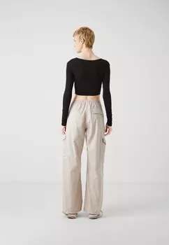 Рубашка с длинным рукавом SOFT TOUCH CROPPED Gina Tricot Tall, черный