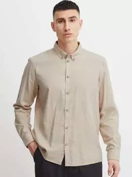 Рубашка с длинным рукавом Solid, бежевый