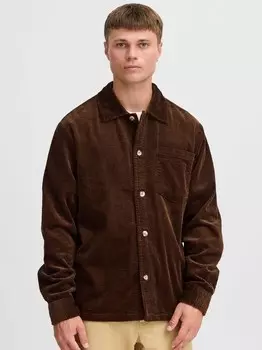 Рубашка с длинным рукавом Solid, коричневый