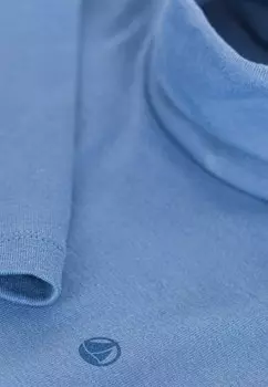 Рубашка с длинным рукавом SOUS-PULL EN COTON ENFANT FILLE / GARON Petit Bateau, синий