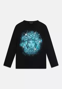 Рубашка с длинным рукавом STAMPA MEDUSA UNISEX Versace, цвет nero/azzurro