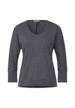 Рубашка с длинным рукавом Street One, цвет Deep Blue Melange