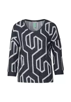 Рубашка с длинным рукавом Street One, цвет Deep Blue Melange