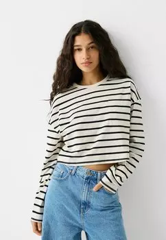Рубашка с длинным рукавом STRIPED Bershka, цвет multi coloured