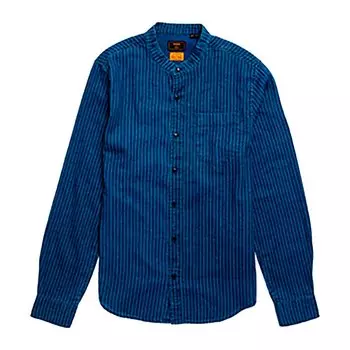 Рубашка с длинным рукавом Superdry Henley Worker, синий