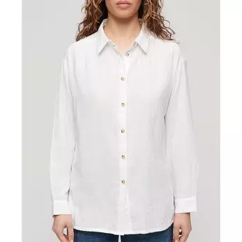 Рубашка с длинным рукавом Superdry Longline, белый