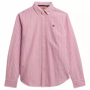 Рубашка с длинным рукавом Superdry Slim Oxford Bd, розовый