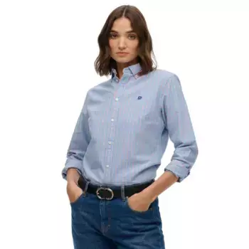 Рубашка с длинным рукавом Superdry Slim Oxford Bd, синий