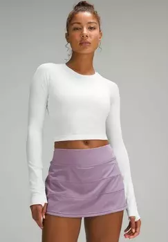 Рубашка с длинным рукавом SWIFTLY TECH CROPPED LONG SLEEVE 2.0 lululemon, белый