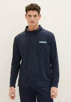 Рубашка с длинным рукавом темно-синего цвета с инъекцией TOM TAILOR, цвет navy middle blue injected