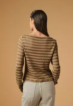 Рубашка с длинным рукавом TEXTURED LONG SLEEVE SLASH Next, бежевый