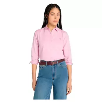 Рубашка с длинным рукавом Timberland Oxford, розовый