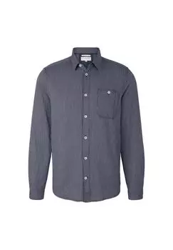 Рубашка с длинным рукавом TOM TAILOR, цвет Navy White Structure
