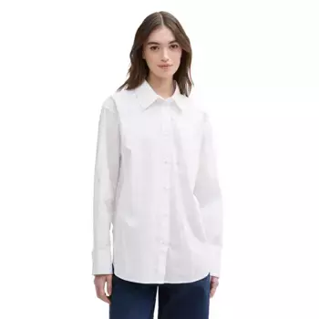 Рубашка с длинным рукавом Tom Tailor Poplin Pocket, белый