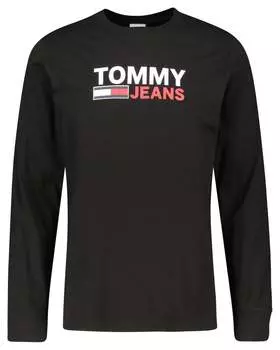 Рубашка с длинным рукавом Tommy Jeans, черный