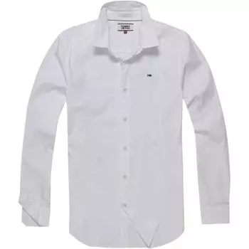 Рубашка с длинным рукавом Tommy Jeans Original Stretch Slim Fit, белый