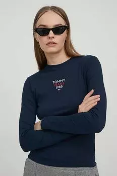 Рубашка с длинным рукавом Tommy Jeans, темно-синий