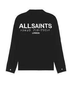Рубашка с длинным рукавом underground Allsaints, черный