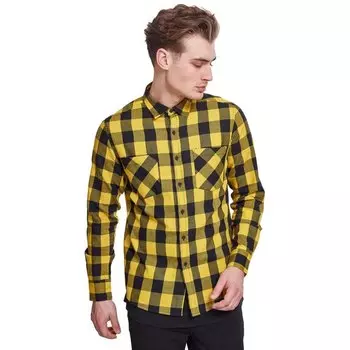 Рубашка с длинным рукавом Urban Classics Checked, желтый