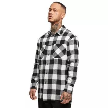 Рубашка с длинным рукавом Urban Classics Long Oversized Checked, серый
