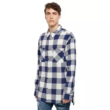 Рубашка с длинным рукавом Urban Classics Long Oversized Checked, синий