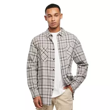 Рубашка с длинным рукавом Urban Classics Oversized Check, серый