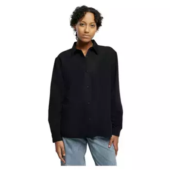 Рубашка с длинным рукавом Urban Classics Oversized Twill, черный