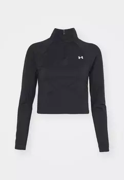 Рубашка с длинным рукавом VANISH SEAMLESS 1/4 ZIP CROP Under Armour, черный