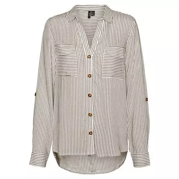Рубашка с длинным рукавом Vero Moda Bumpy, бежевый