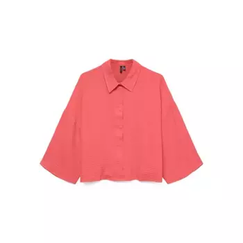 Рубашка с длинным рукавом Vero Moda Natali Crop, оранжевый