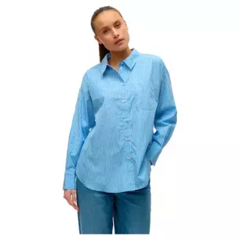 Рубашка с длинным рукавом Vero Moda Parina Loose Stripe, синий