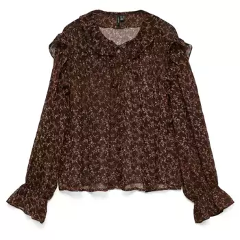 Рубашка с длинным рукавом Vero Moda Petra, коричневый