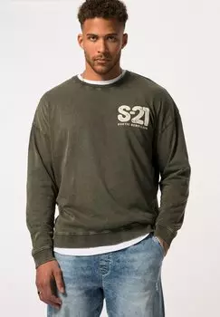 Рубашка с длинным рукавом VINTAGE LOOK RCKENPRINT BIS 8 XL STHUGE, цвет dunkel oliv